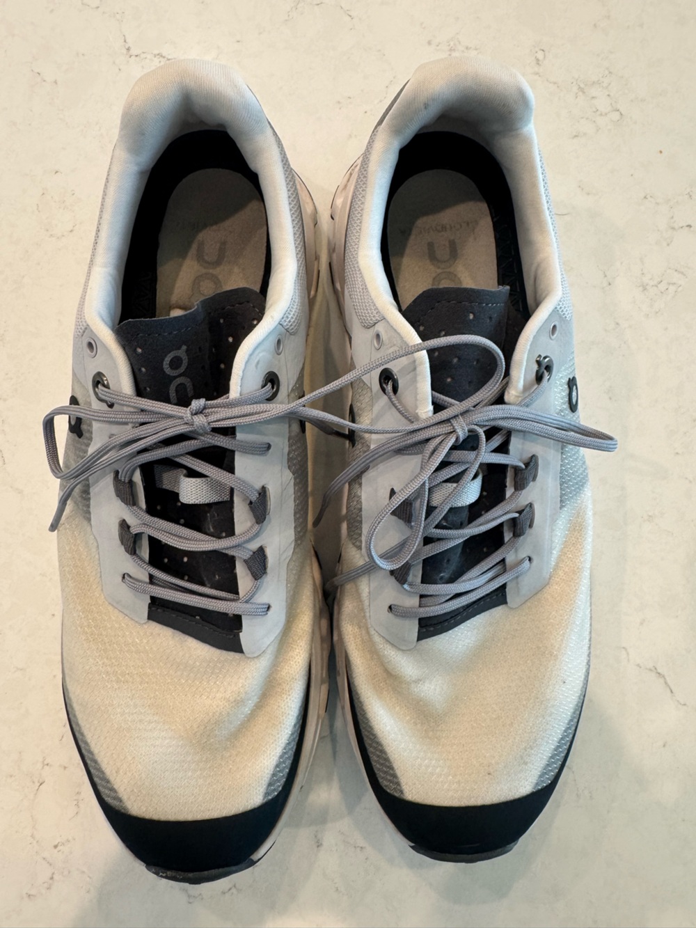 On Running Women's Grey Knit-Texture Running Sneakers